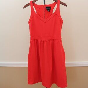 Cynthia Rowley Red Fit & Flare Sleeveless Dress – Size 6 With Pockets, Stretchy
